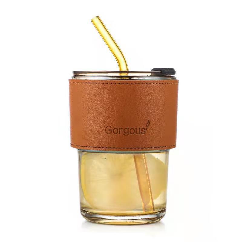Ting Le Bamboo Glass Tumbler Set with Straw