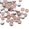 50Pcs/Lot 8mm Mix Colors Natural Ore Style Cabochons Convex Flat Back Resin Half Round Cabochons For DIY Jewelry Making Supplies