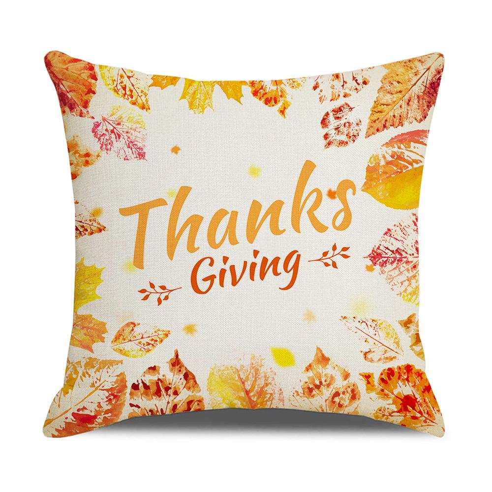 Home Autumn Pillow Cover New Pumpkin Truck Linen Cushion Cushion Cover