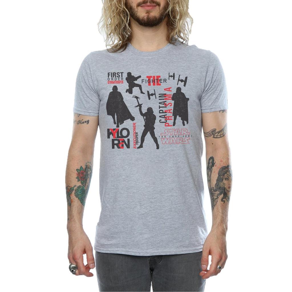 STAR WARS Mens The Last Jedi First Order Silhouettes T-Shirt