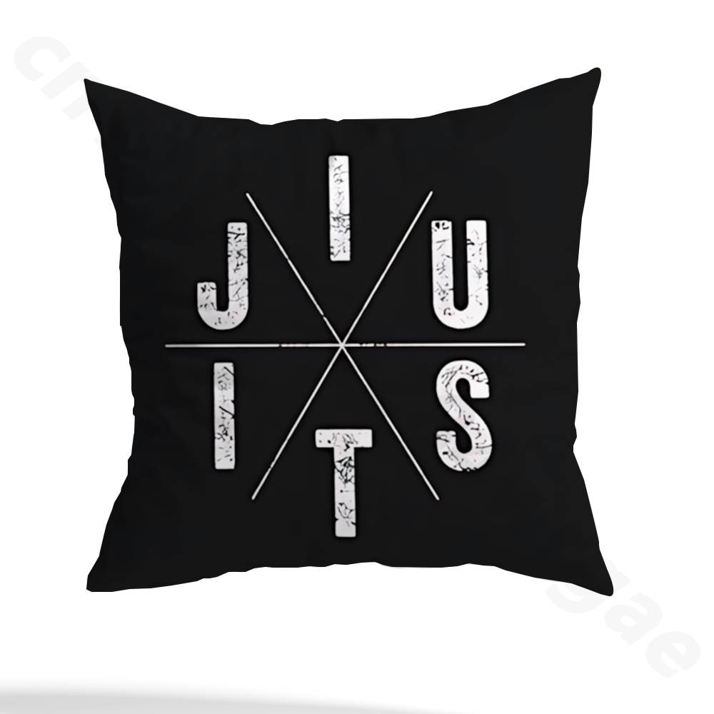BJJ Brazilian Jiu Jitsu Pillow Case Anti-dustmite Pillowcase Invisible zipper silky short plush Sofa cushion cover