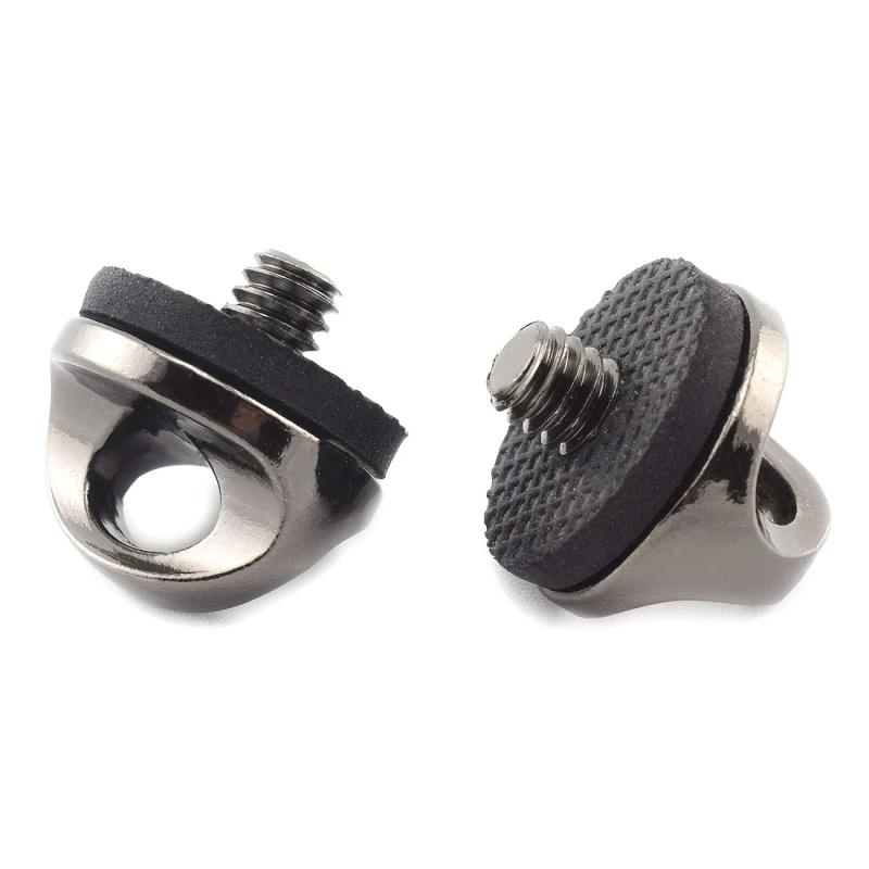 2pcs 1/4" Camera Neck Strap Screw Holder,  1/4 Thread  Screws With Rubber Washer For Quick Install/Release Wrist Strap Sling