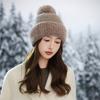 New Velvet Thickened Ear Protector Hat Women's Autumn and Winter Solid Color Cold-proof Knitted Wool Hat Cycling