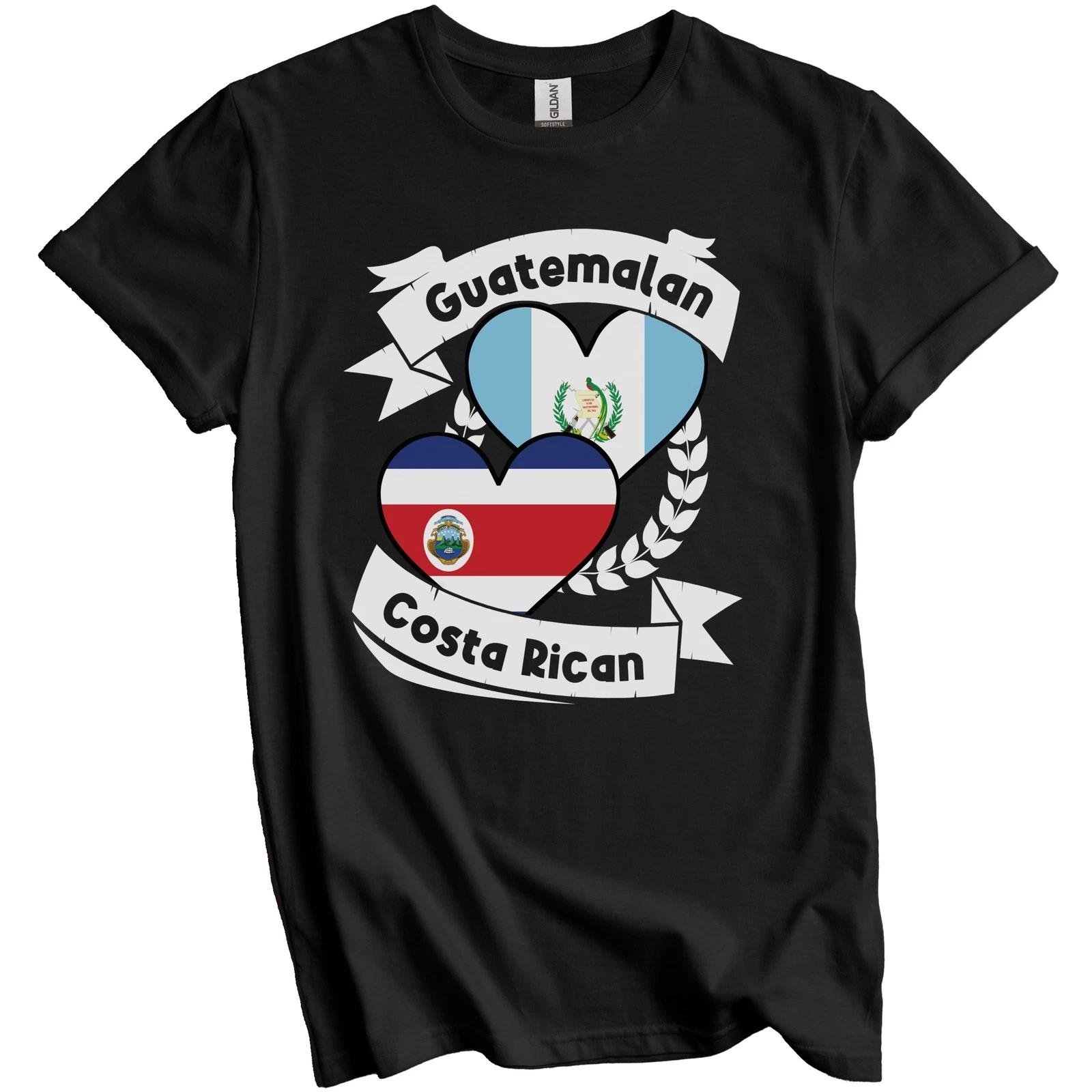 Guatemalan Costa Rican Heart Flags Guatemala Costa Rica T-Shirt L