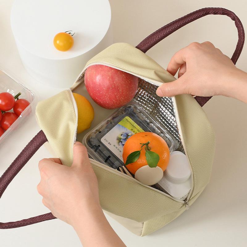 Cute pet bento bag, thickened insulation bag, fresh-keeping cartoon bento bag, hand in hand to carry lunch box bag, ice pack