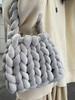 Xiaohongshu Velvet DIY Handmade Woven Crystal Yarn Handheld Messenger Bag