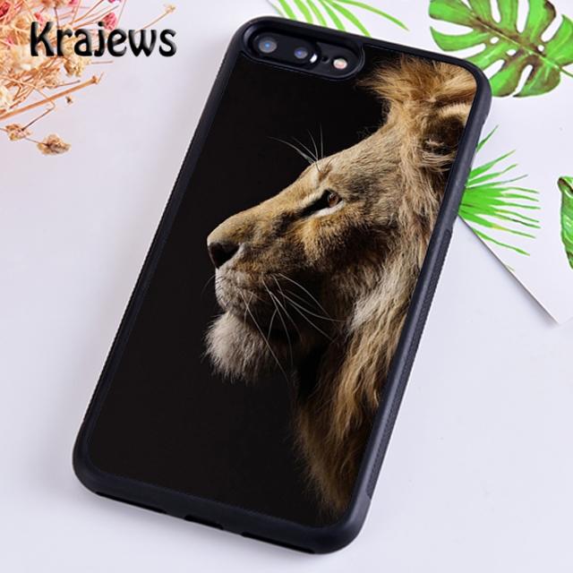 Krajews Big Lion On Stone snow Phone Case Cover For iPhone 17 Air 16 15 14 plus 11 12 13 pro ma Plus coque Fundas