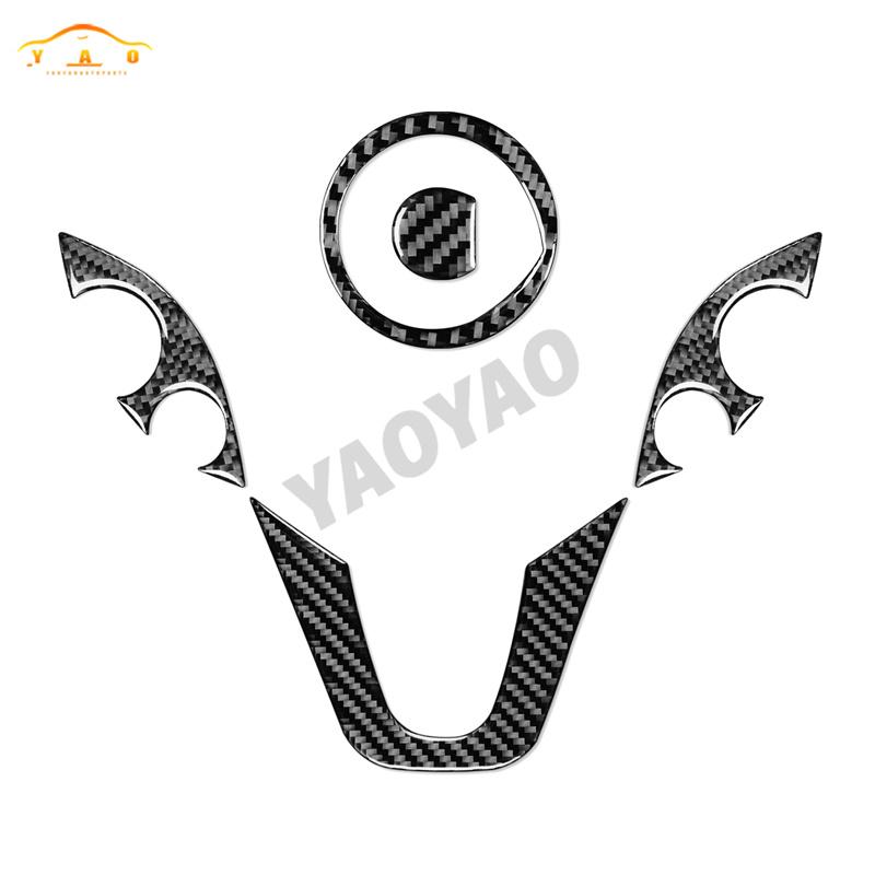 Car Sticker For Benz Smart 453 Fortwo 2016- Carbon Fiber Steering Wheel Decoration Cover Trim Car Accessories