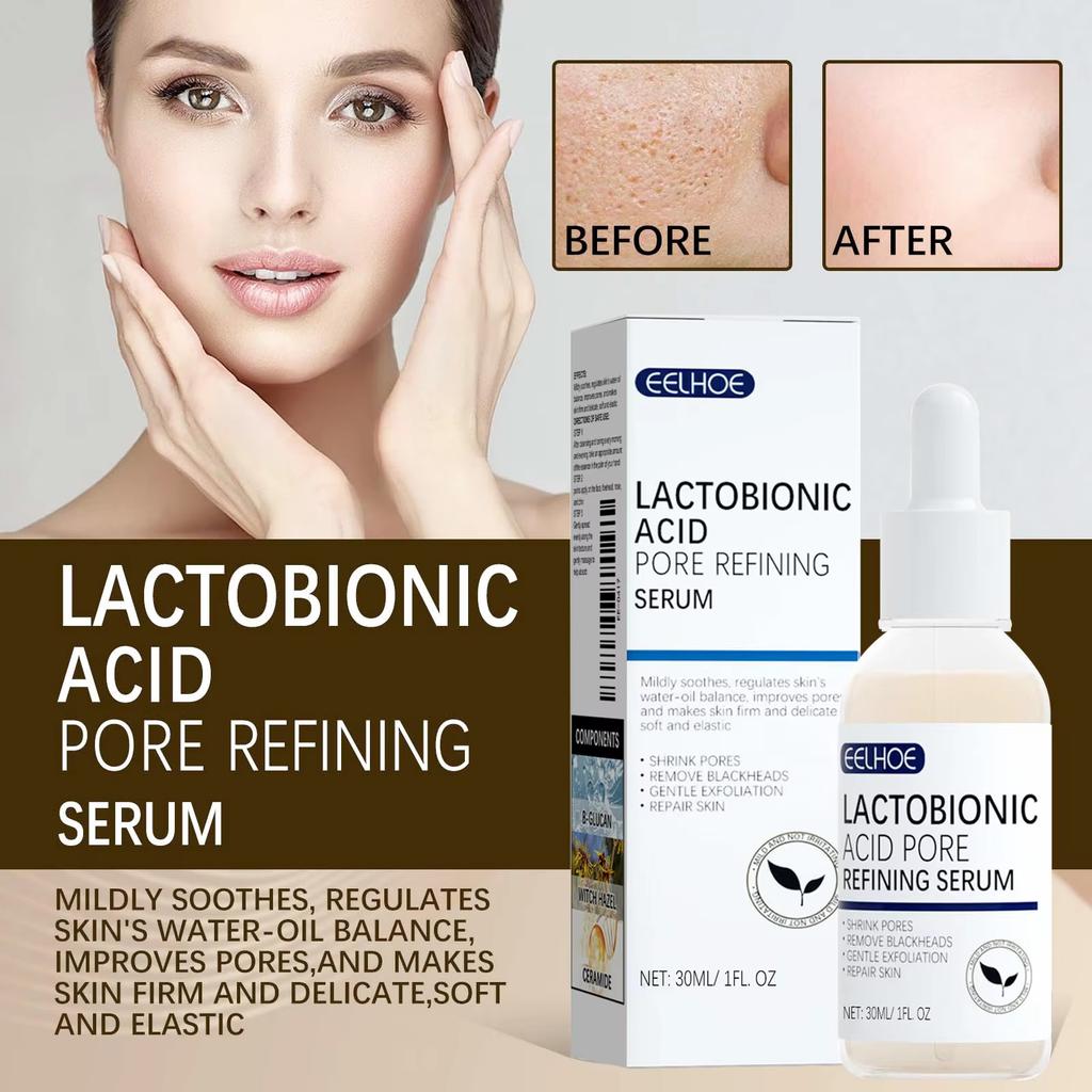 Lactobionic Acid Face Serum Pore Shrink Hyaluronic Acid Moisturizing Nourishing Firming Brighten Beauty Korean Cosmetics
