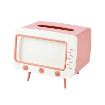 Cartoon TV Tissue Box, Phone Holder, Paper Drawer, Household Living Room, Cute Internet
