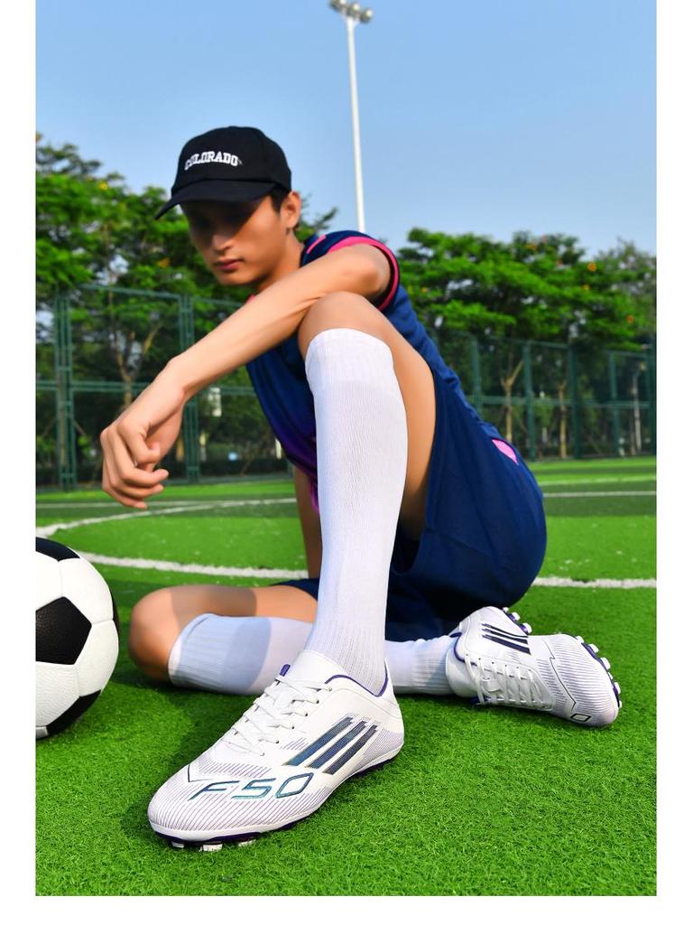 Cross-border F50 Kids' Outdoor Soccer Cleats for Artificial Turf – Professional Youth Training Shoes