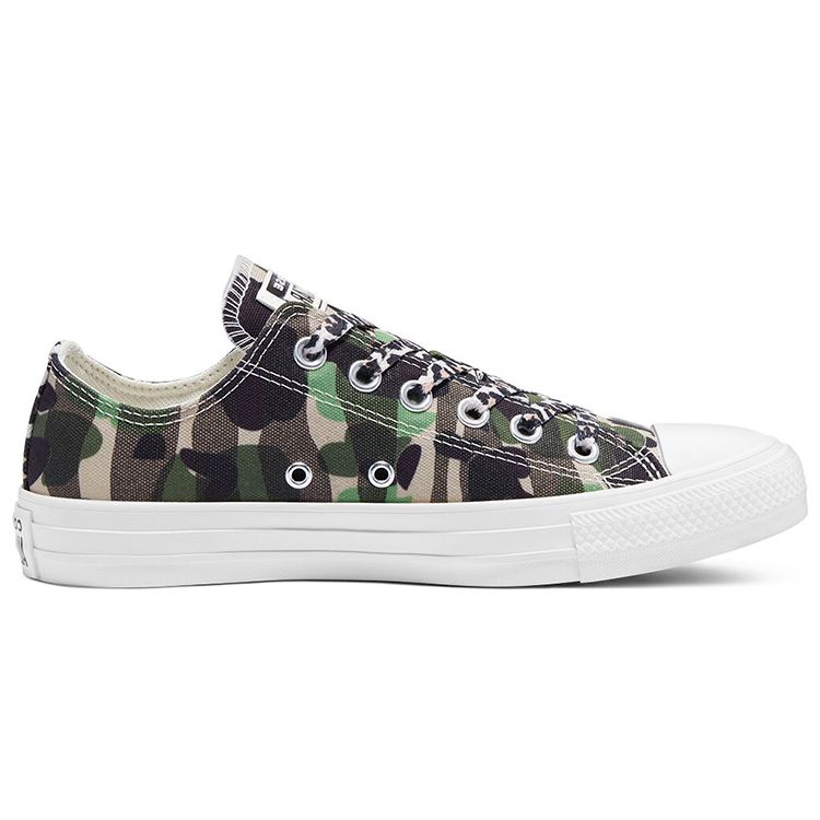 Converse Chuck Taylor All Star Low Top Durable Breathable Canvas Shoes Women Sneakers Camouflage-Green 570780C