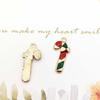 Christmas Oil Drip Alloy Small Pendant Bracelet Necklace Pendant Handmade Diy Material Jewelry Accessories