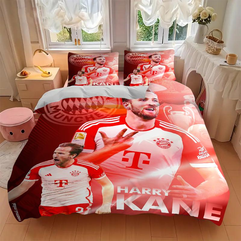 3-teilige Kane's Bayern Triumph Celebration Bettwäsche-Sets Für Alle Größen Neu 3D-Druck Bettbezug Bettdecke Bettbezug Kissenbezug Schlafzimmerdekoration