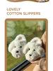 2025 Cute Tongue-Out Puppy Faux Fur Bag & Slippers - Thick-Soled, Warm, Non-Slip Cotton Shoes for Men & Women (Autumn/Winter)