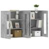 Wall Cabinets 2 pcs Concrete Grey Wood Based Panel