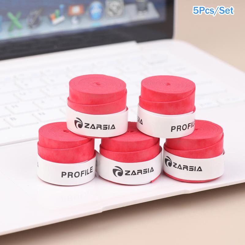 5Pcs Head Sticky Feel Tennis Racket Overgrip Durable Badminton Sweatband Overgrips Squash Racket Overgrips