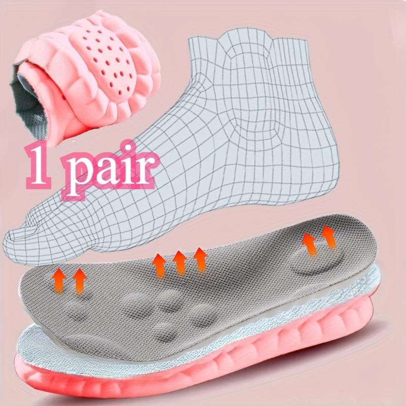 1pair 4D Sport Insoles Soft High Elasticity Shoe Pads Breathable Running Basket Shoe Sole Arch Support Orthopedic Inserts Unisex