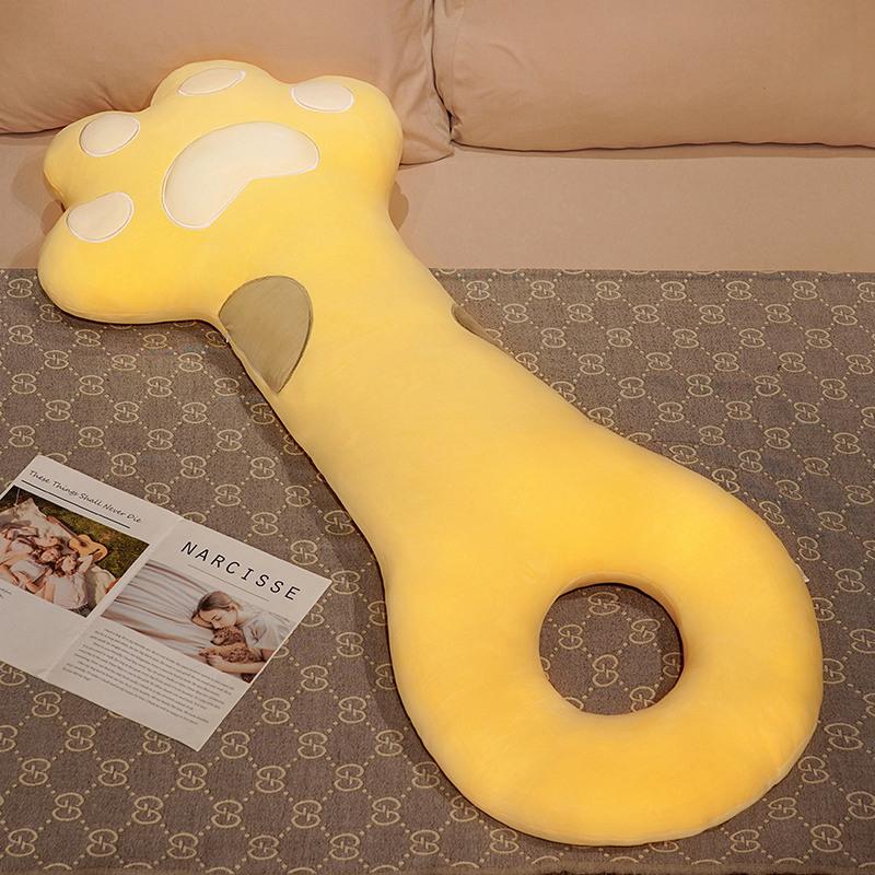Cute Cat Claw Long Strip Pillow Giant Cat Pillow Girl Sleeping On Bed Children Plush Toys Sleeping Pillow