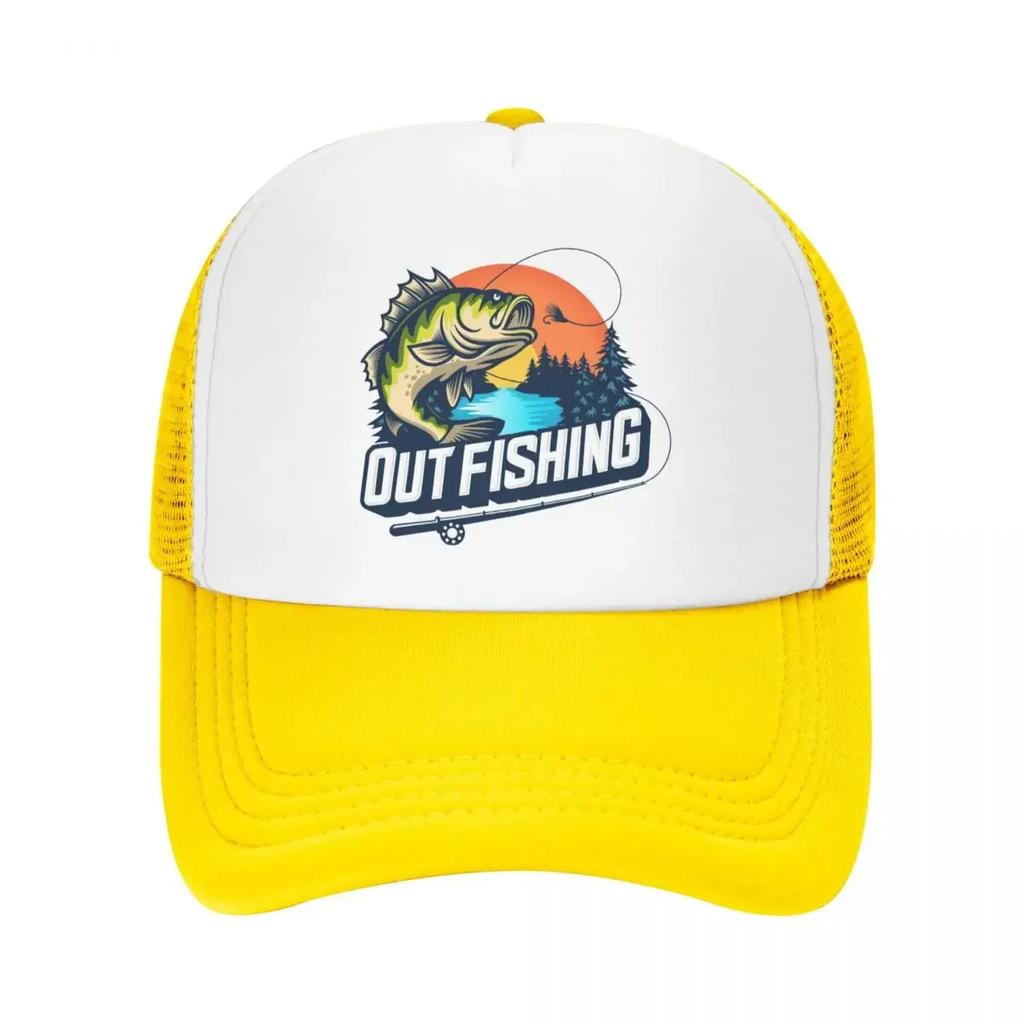 Custom Out Fishing Trucker Hat Unisex Women Adjustable Adult Fish FisherUnisex Baseball Cap Spring Dad Hat
