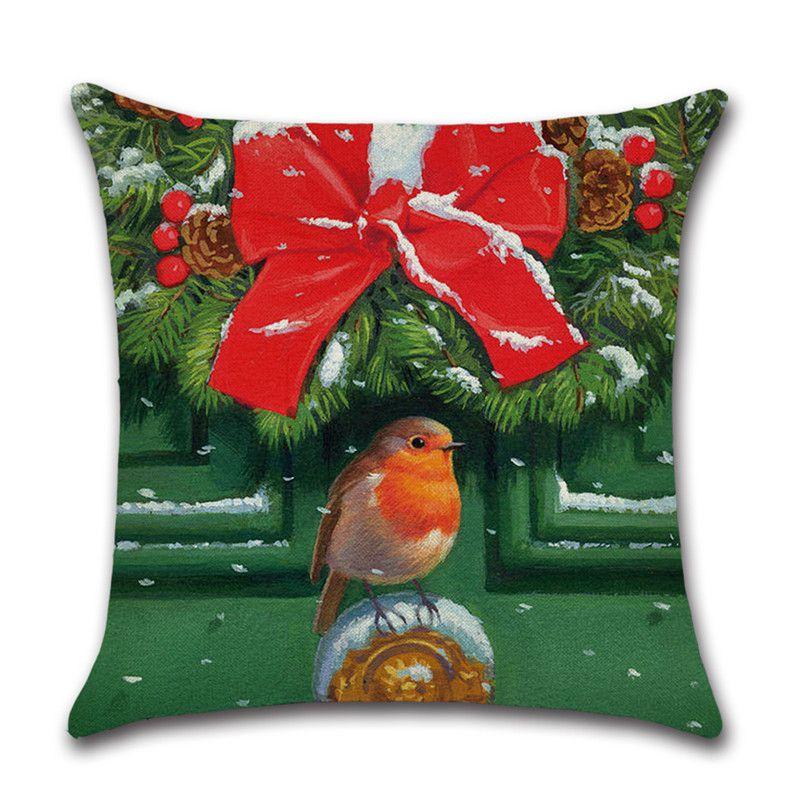 

Рождественская подушка 18 Чехол Наволочка Снеговик Дед Мороз Рождество Декор Дивана Дом Bird