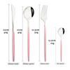 Drmfiy Rosa Silber Edelstahl Besteckset Gabel Messer Suppe Eis Löffel Besteckset Westliches Besteck Küchen Silberwaren Set