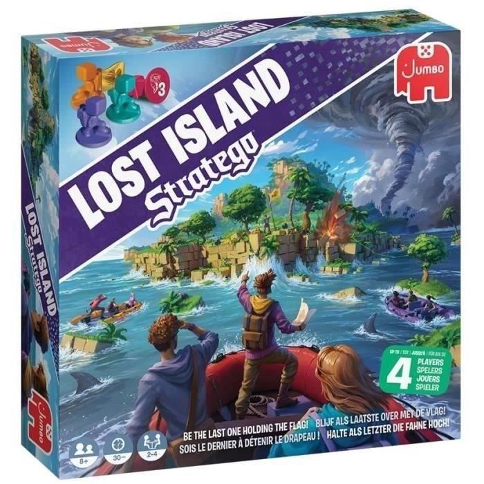 STRATEGO LOST ISLAND - Jeu de stratégie - DUJARDIN - Trouvez le drapeau caché avant qu'il ne disparaisse !