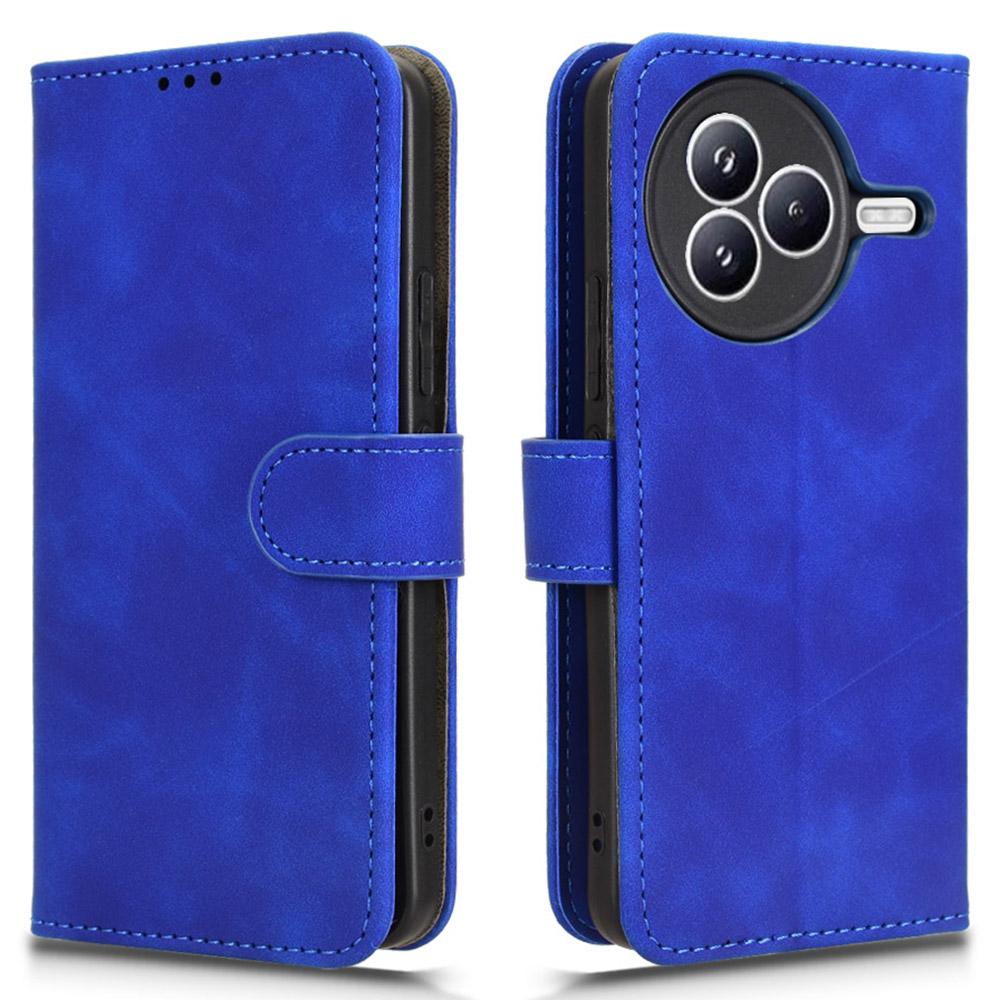 

For Xiaomi Civi 5 Pro 5G Leather Case Skin Feel Anti Drop Wallet Flip Phone Cover Blue