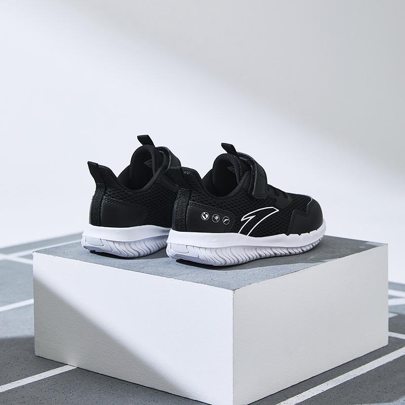 Anta Kids Vitality Fashion Versatile Lightweight Shock Absorbing Breathable Low Top Running Shoes Kids sneaker Black White A12439967-7