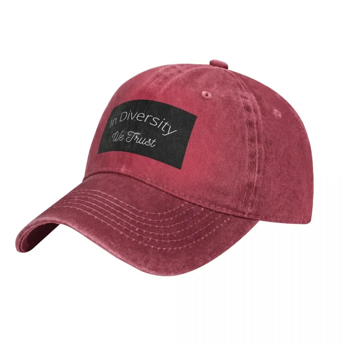 In Diversity We Trust Cowboy Hat summer hat Luxury Cap Sports Cap Unisexs Caps Womens