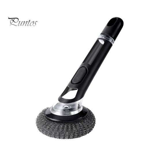 

Щетка для мытья посуды с дозатором мыла Щетка для кастрюль с ручкой Диспенсер для мыла Кухонная щетка с нескользящей поверхностью Посуда для тарелок Сковороды Кастрюли Раковина D