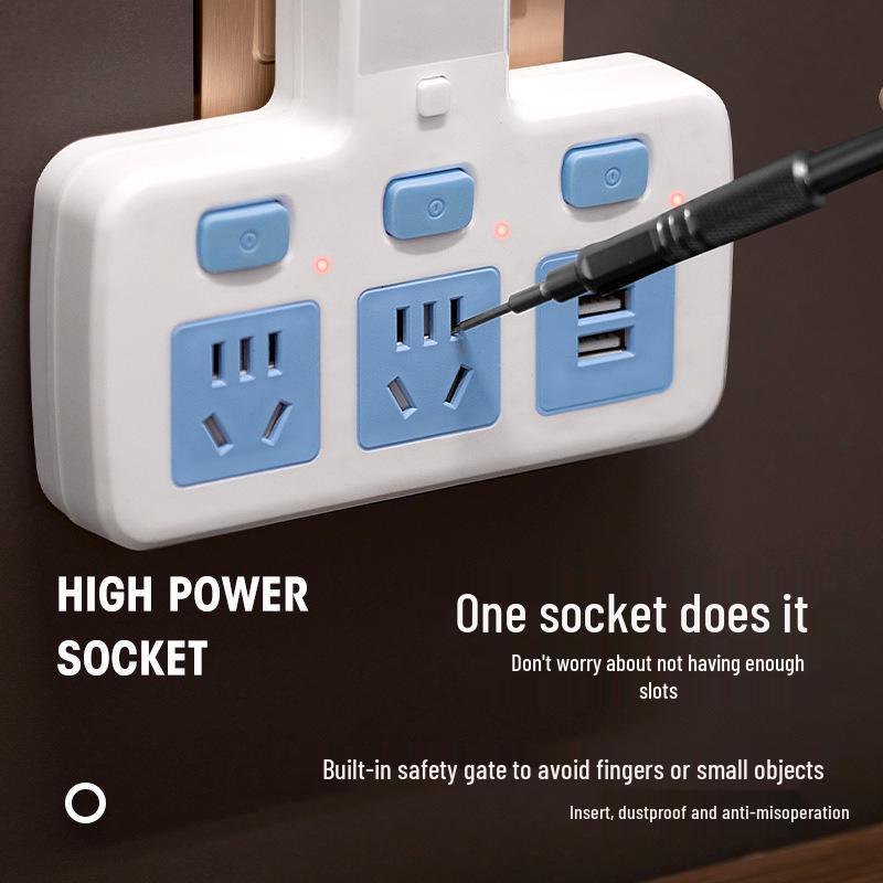 High-Power 16A Multi-Position Socket Board with USB