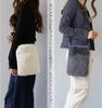Sankyo Shokai Eco-Fur Shoulder Bag for Women (Ivory)