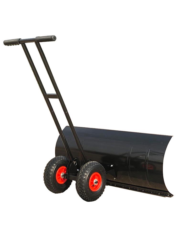 Large Wheeled Hand-Pushed Snow Shovel - Snow Removal Tool & Pusher Artifact