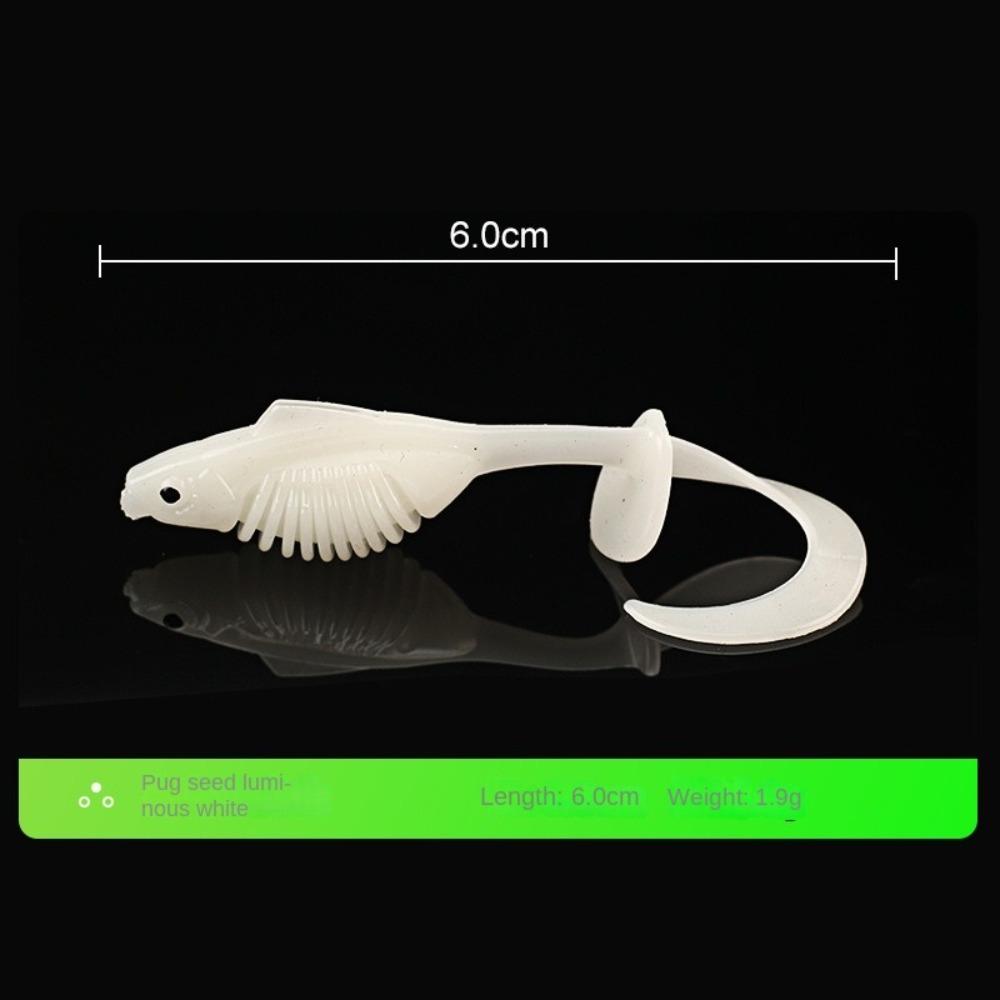 

10PCS 6.0cm 1.9g Fishing Soft Lures Fishing Jig Lure Artificial Lures PVC Floating Minnow Baits Minnow Lures Winter Fishing