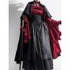 Vintage Csipke Patchwork Hosszú Ujjú Lolita Ing Női Magas Derék Középhosszú Laza Szoknyák Tavasz Ősz