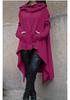9308#2025 Felpa Lunga con Cappuccio Manica Lunga Monocolore Stile Europeo & Americano Autunno Inverno