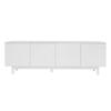 TV Console Table High Capacity Push Type Cabinet with 4 Doors Strong Stand Load-bearing Mid Century Modern Living Room Furniture Television