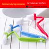Japanese S-Shaped Toilet Brush: Wall-Mounted, Long-Handled, Soft-Bristled Plastic for Bathrooms