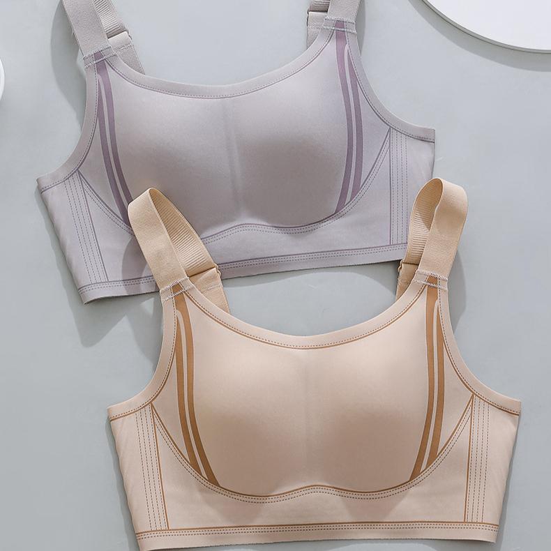 Seamless Lingerie Women's Thin Frameless Bra Strapless Bra Anti-glare Rabbit Ear Cup Vest Style Bra Push Up Bra