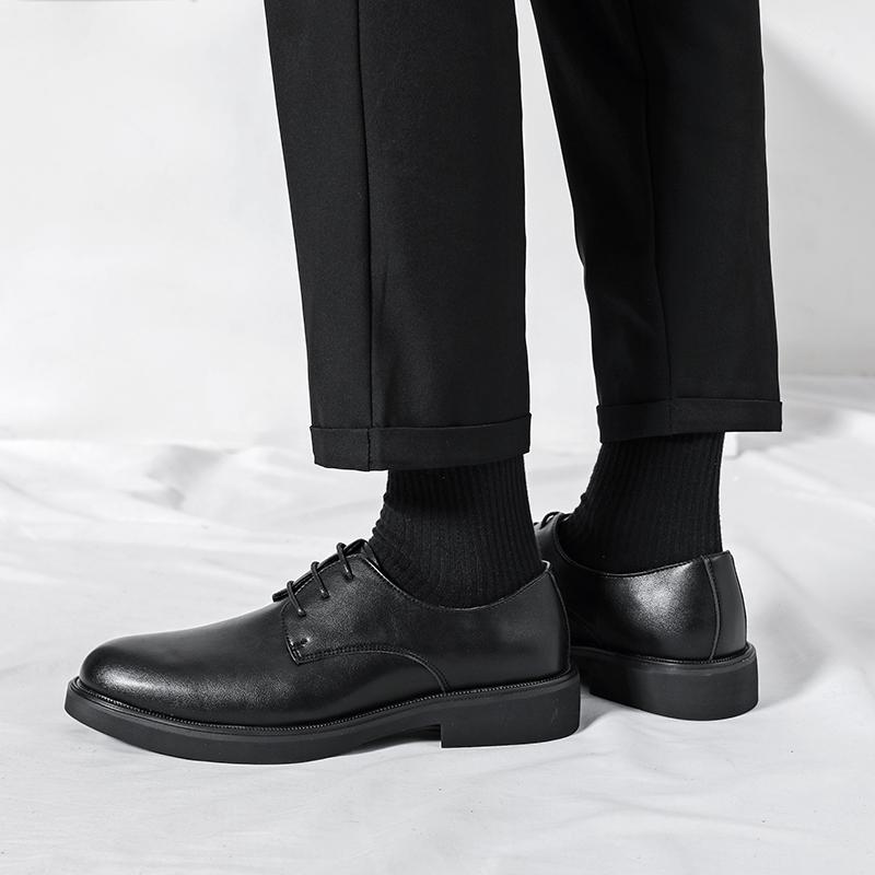 Fashion Classic New Office Interview Men's Business Shoes Lace Up Simple Men's Leather Casual Shoes High-quality Work Shoes Versatile