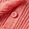 Cardigan tricoté pour enfants rose moyen 5 dimensions disponibles