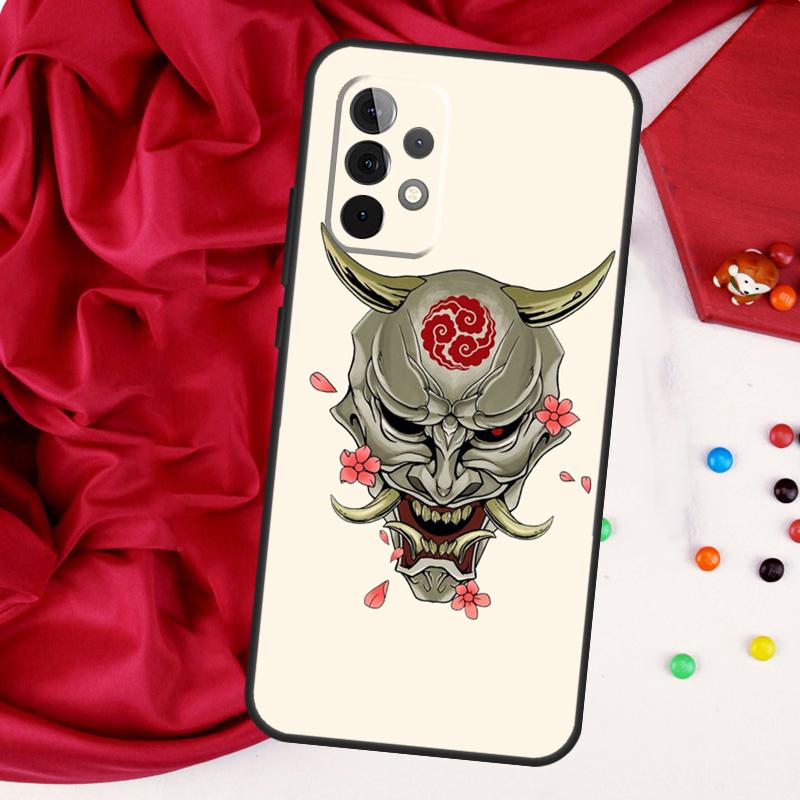 Oni Hannya Mask For Samsung Galaxy A52 A32 A22 A54 A14 A16 A26 A36 A56 A55 A35 A05 A06 A15 A53 A33 A13 Case