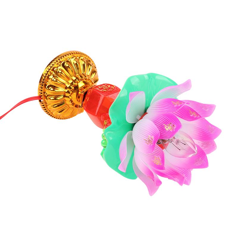1Pc Led Lotus Buddhist Lamp Buddhism Faith Suppy Buddhism Prayer Lights For Home Meditation Worship Buddhism Temple