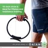 Gaiam Pilates Ring Fitness Circle Lightweight and Durable Handles Flexible Resistance Exercise Equipment for and Core 15-inch – Foam-Padded Arms,