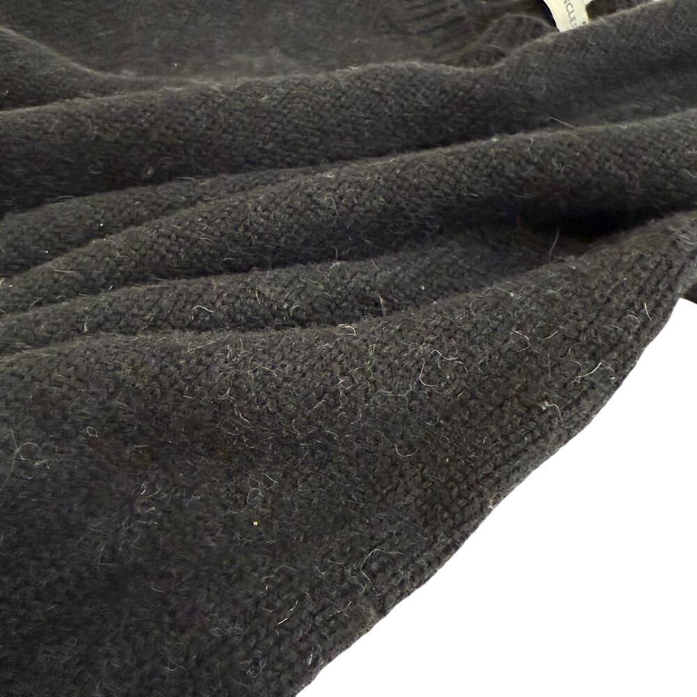 Moncler Frill Knit Alpaca MAGLIONE TRCICOT GIROCOLLO One Piece Black Alpaca Women Used