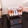 Clear Storage Organizer for Nail Polish with Flip Top, Ideal for Lipstick, Perfume, Essence, 9-Compartment Cosmetic Jewelry Box
