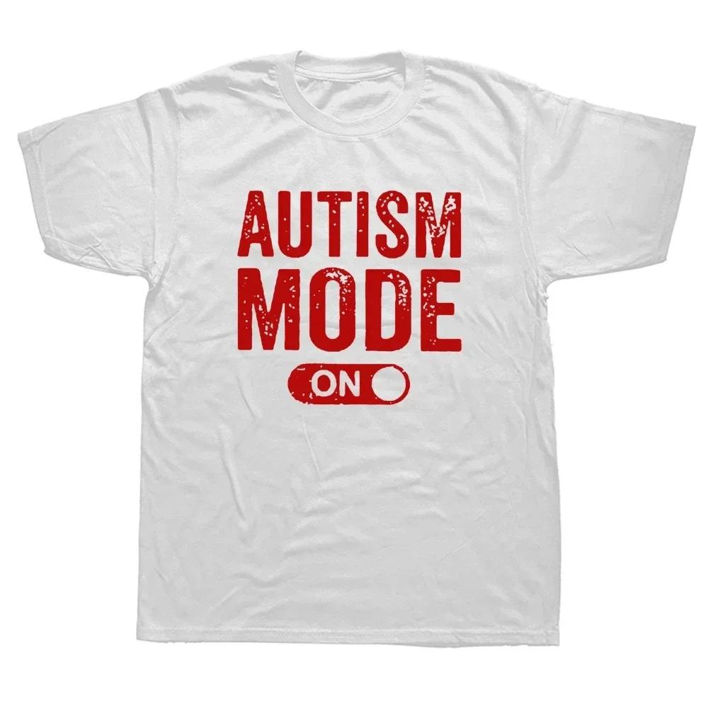 Funny Made Best Autism Mode On T Shirts Graphic Cotton Streetwear Short Sleeve Birthday Gifts Awareness Tshirt Mens