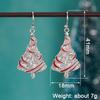 Huitan Elegant Women New Year Drop Earrings Christmas Tree Shaped Enamel Accessories Trendy Inlaid CZ Party Lady Jewelry GiftGood product
