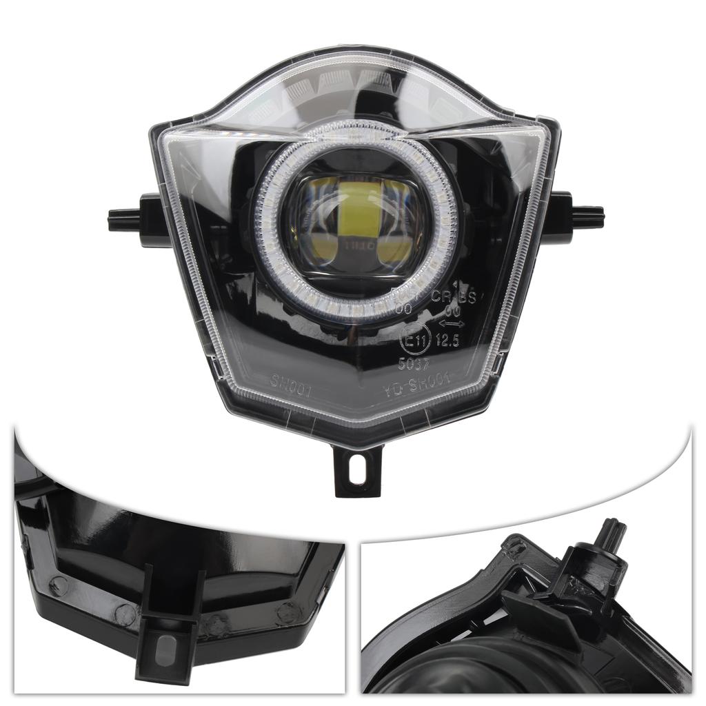 Enduro DirtBike LED Headlight RGBW V6 Angel Eye for GasGas EC SM Rieju MRT Pro SM 50 125 300 2008-2021 Motocross HeadLamp Parts